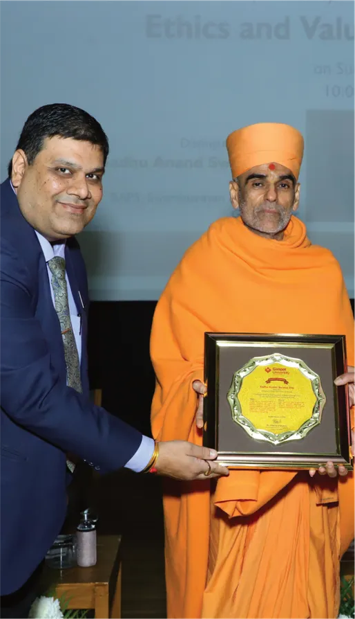 Swami Sachchidanandji, on 16thConvocation, at Ganpat University, January 05, 2023